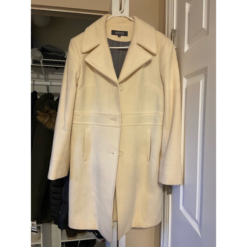 Kenneth Cole off-white pea coat ✨